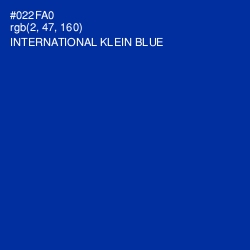 #022FA0 - International Klein Blue Color Image