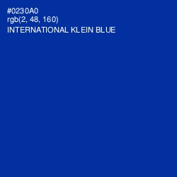#0230A0 - International Klein Blue Color Image