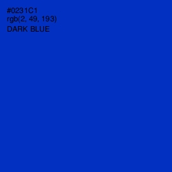 #0231C1 - Dark Blue Color Image