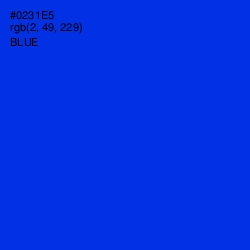 #0231E5 - Blue Color Image