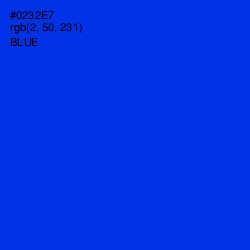 #0232E7 - Blue Color Image