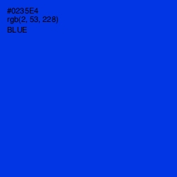 #0235E4 - Blue Color Image