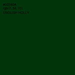 #02360A - English Holly Color Image