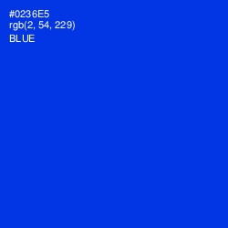 #0236E5 - Blue Color Image