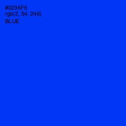 #0236F6 - Blue Color Image