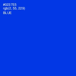 #0237E5 - Blue Color Image