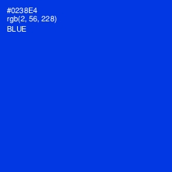 #0238E4 - Blue Color Image