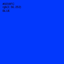 #0238FC - Blue Color Image