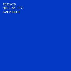 #023AC5 - Dark Blue Color Image