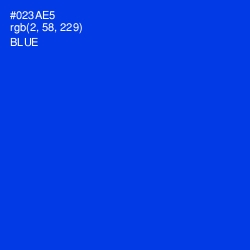 #023AE5 - Blue Color Image