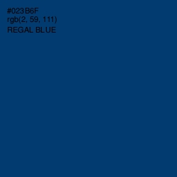 #023B6F - Regal Blue Color Image