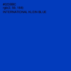 #023BBC - International Klein Blue Color Image