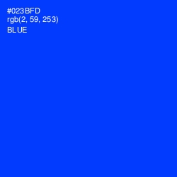 #023BFD - Blue Color Image