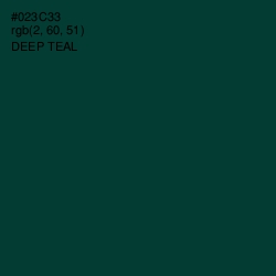 #023C33 - Deep Teal Color Image