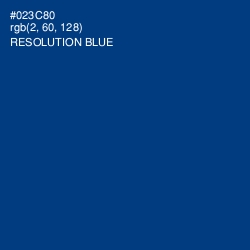 #023C80 - Resolution Blue Color Image