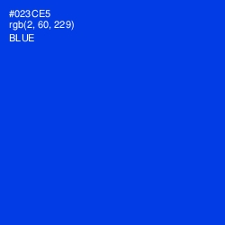 #023CE5 - Blue Color Image