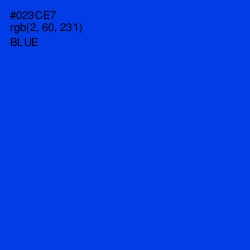 #023CE7 - Blue Color Image