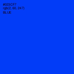 #023CF7 - Blue Color Image