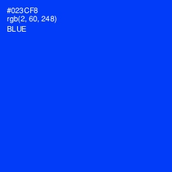 #023CF8 - Blue Color Image