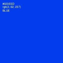 #023EED - Blue Color Image