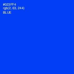 #023FF4 - Blue Color Image