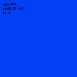 #023FF6 - Blue Color Image