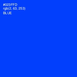 #023FFD - Blue Color Image