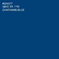 #024077 - Chathams Blue Color Image