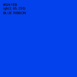 #0241EB - Blue Ribbon Color Image
