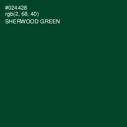 #024428 - Sherwood Green Color Image