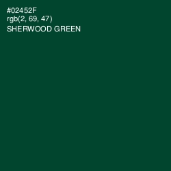 #02452F - Sherwood Green Color Image