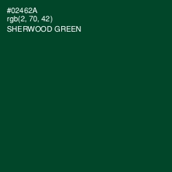 #02462A - Sherwood Green Color Image