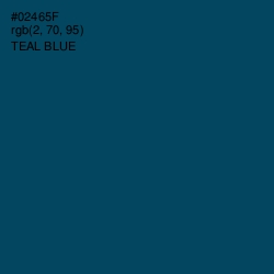 #02465F - Teal Blue Color Image