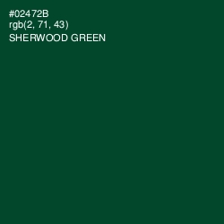 #02472B - Sherwood Green Color Image