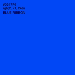 #0247F6 - Blue Ribbon Color Image