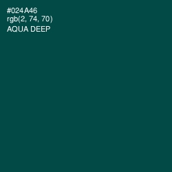 #024A46 - Aqua Deep Color Image