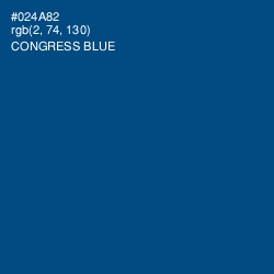 #024A82 - Congress Blue Color Image