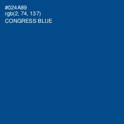 #024A89 - Congress Blue Color Image