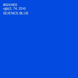 #024AE0 - Science Blue Color Image