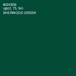 #024B36 - Sherwood Green Color Image