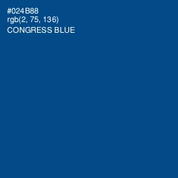 #024B88 - Congress Blue Color Image