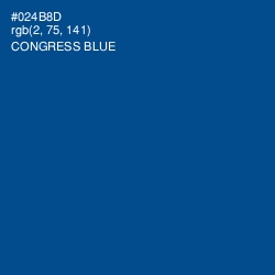 #024B8D - Congress Blue Color Image