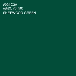 #024C3A - Sherwood Green Color Image