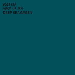 #02515A - Deep Sea Green Color Image