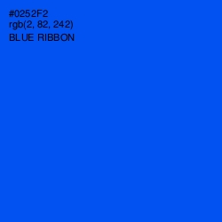 #0252F2 - Blue Ribbon Color Image