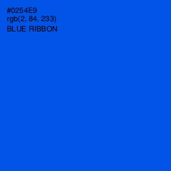 #0254E9 - Blue Ribbon Color Image
