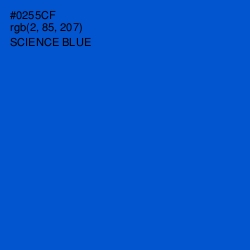 #0255CF - Science Blue Color Image