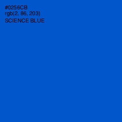 #0256CB - Science Blue Color Image