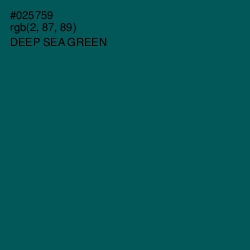 #025759 - Deep Sea Green Color Image