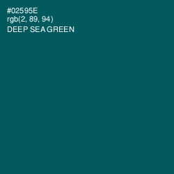 #02595E - Deep Sea Green Color Image